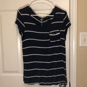 Dark blue striped shirt